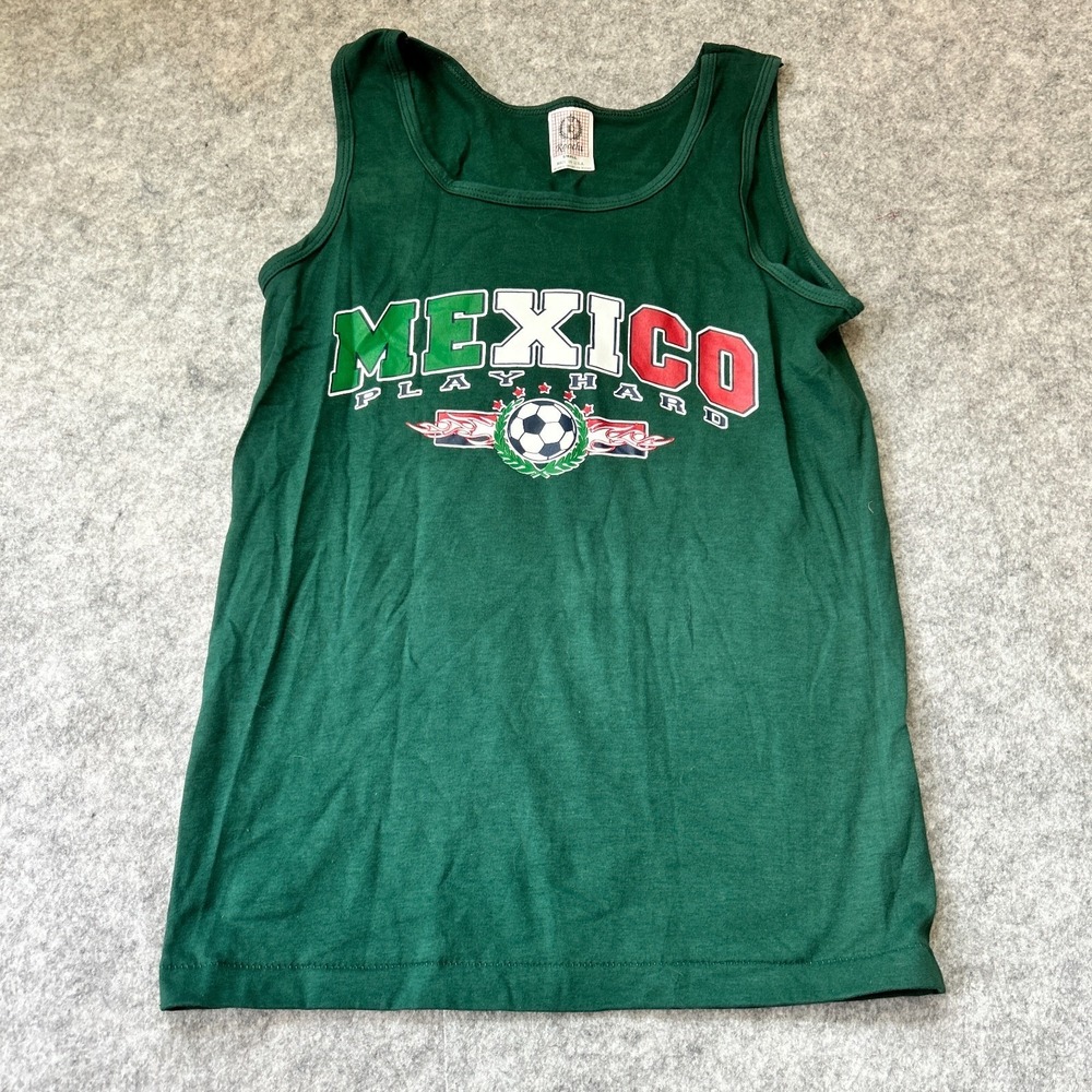 Vintage Mexico National Soccer Team Futbol Tank Top Size Small